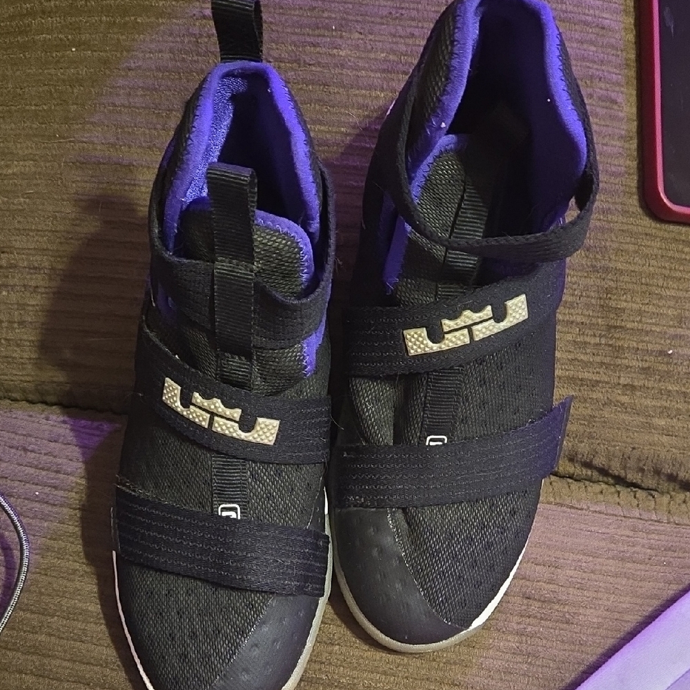 Nike Kids Black Sneakers with White Trim